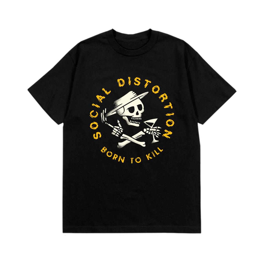 Social Distortion Born To Kill Crossed Skelly Emblem T-Shirt T-Shirt 436987