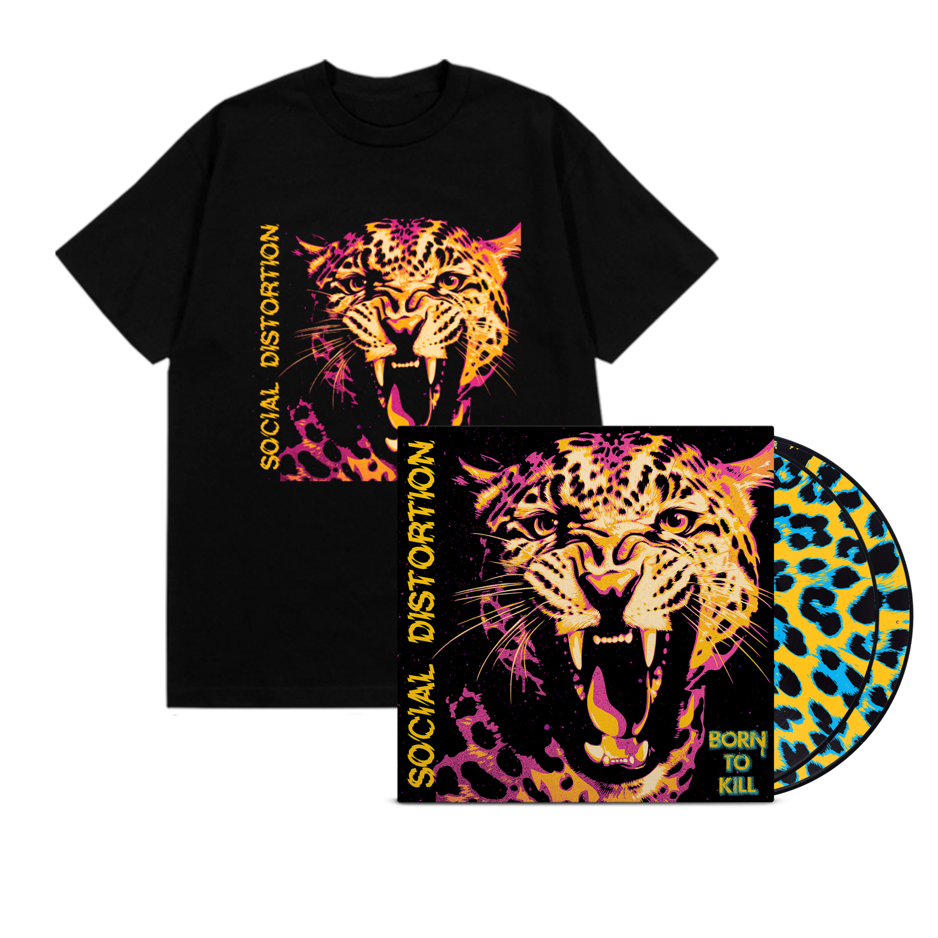 Social Distortion Born to Kill Picture Disc Vinyl + Album Cover Shirt 437045